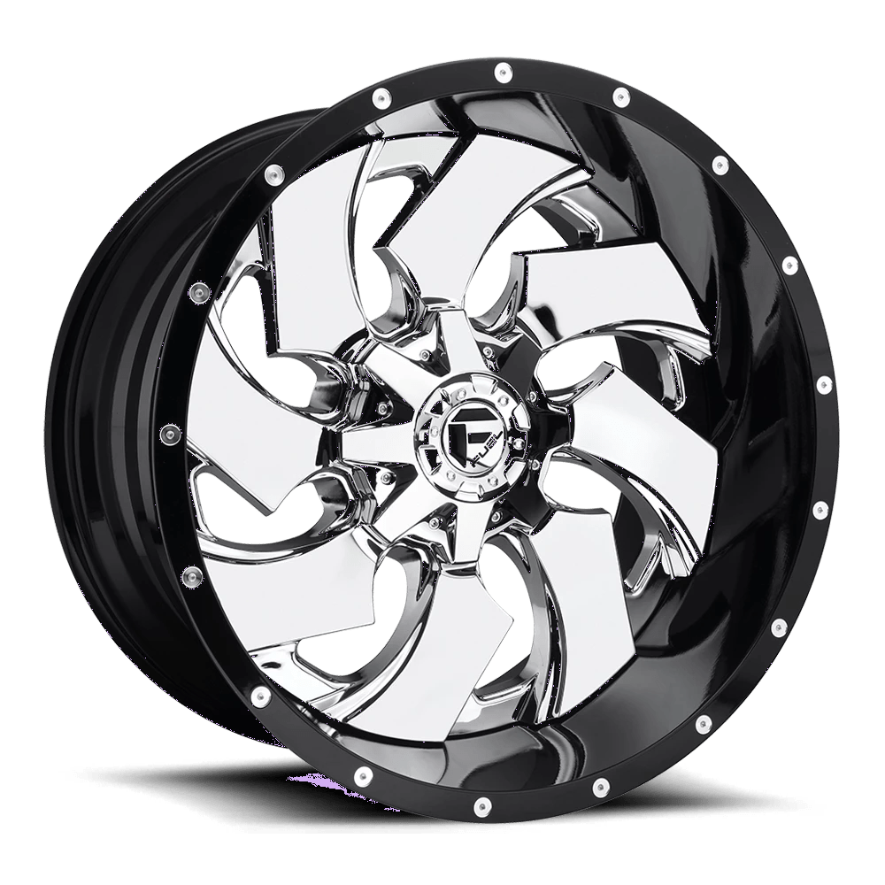 Fuel 2PC D240 CLEAVER Wheel | Chrome Plated Gloss Black Lip