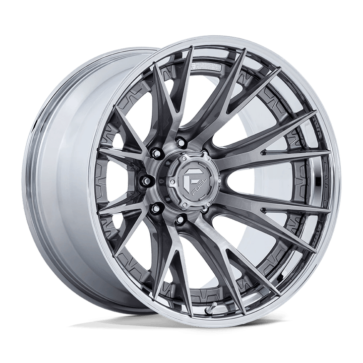 Fuel 1PC FC402 CATALYST Wheel | Platinum W/ Chrome Lip