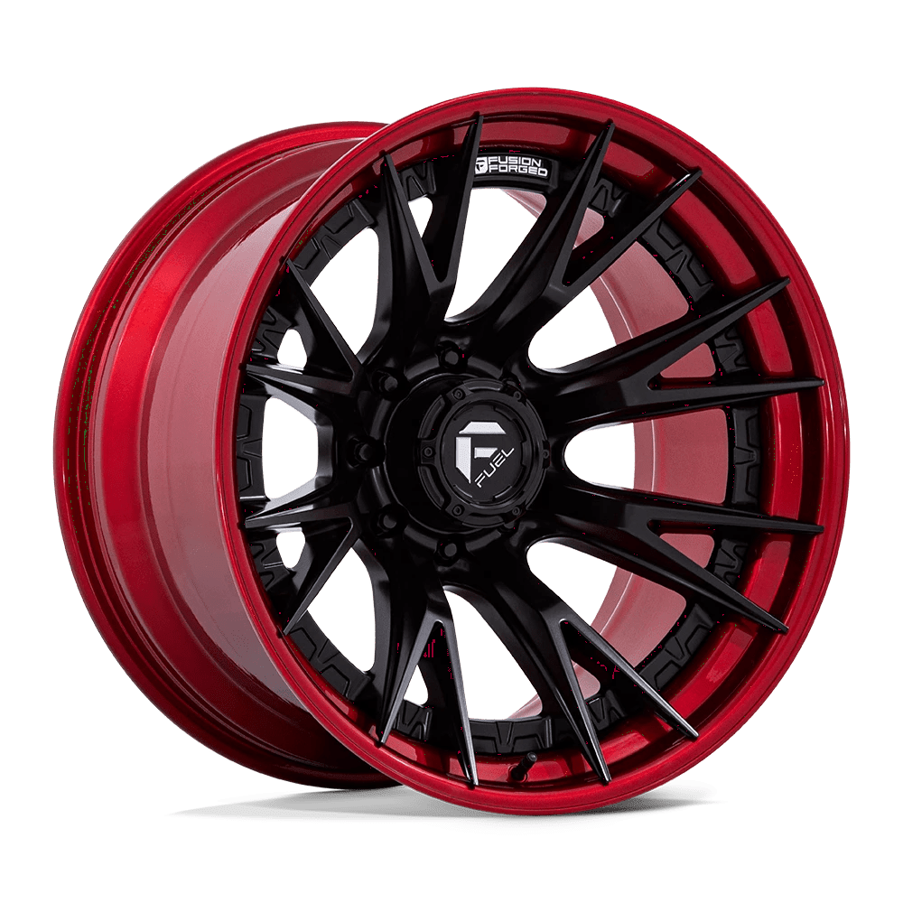 Fuel 1PC FC402 CATALYST Wheel | Matte Black W/ Candy Red Lip