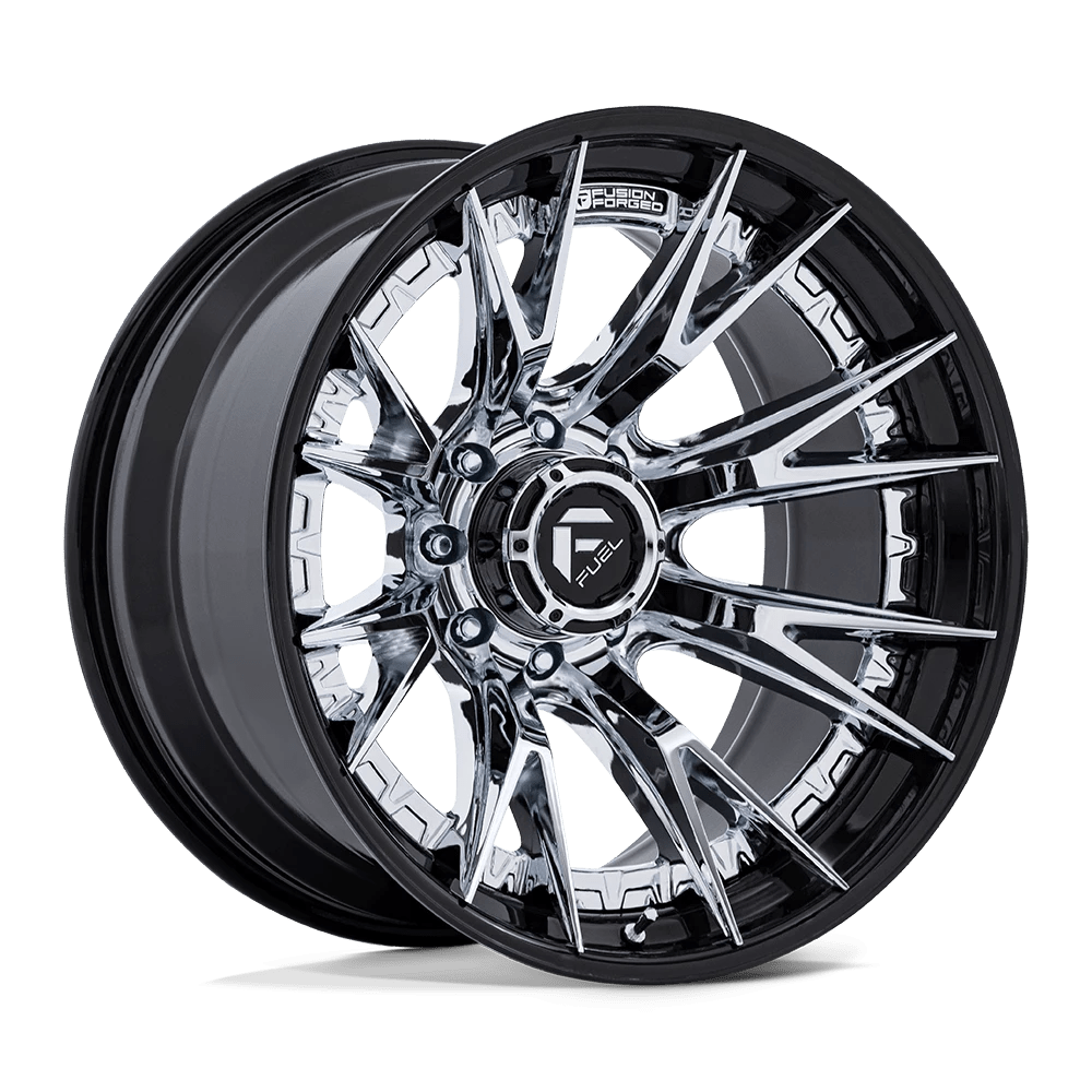 Fuel 1PC FC402 CATALYST Wheel | Chrome W/ Gloss Black Lip