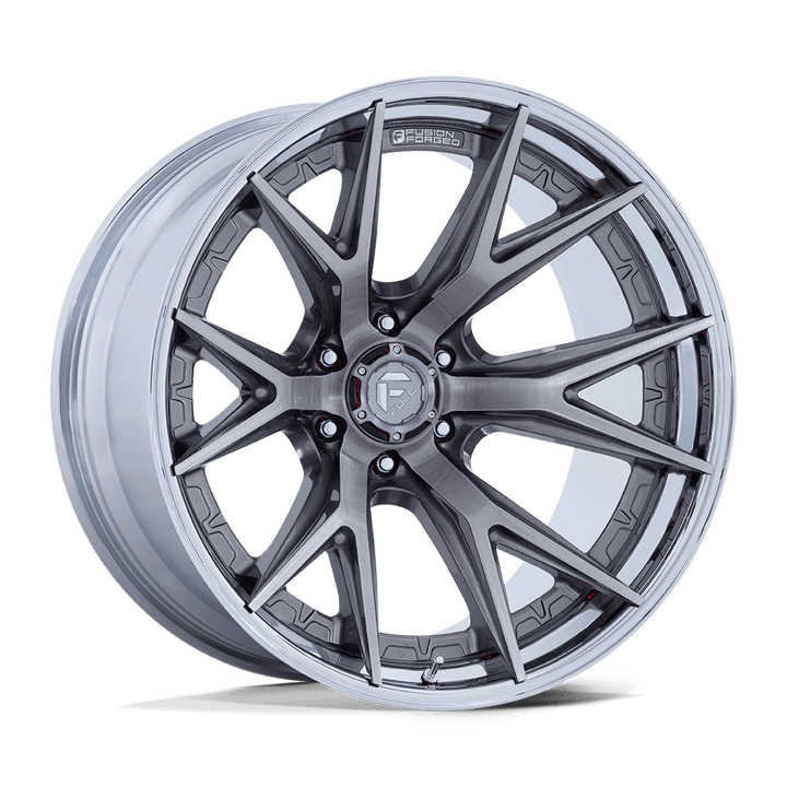 Fuel 1PC FC402 CATALYST Wheel | Platinum W/ Chrome Lip