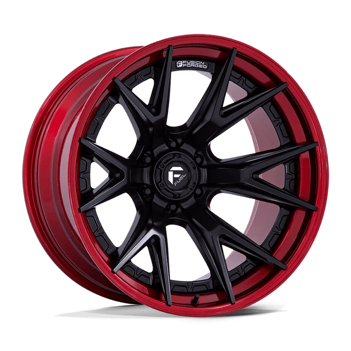 Fuel 1PC FC402 CATALYST Wheel | Matte Black W/ Candy Red Lip