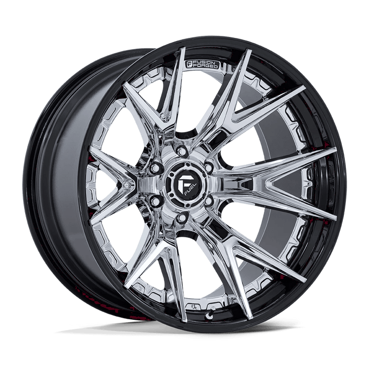 Fuel 1PC FC402 CATALYST Wheel | Chrome W/ Gloss Black Lip