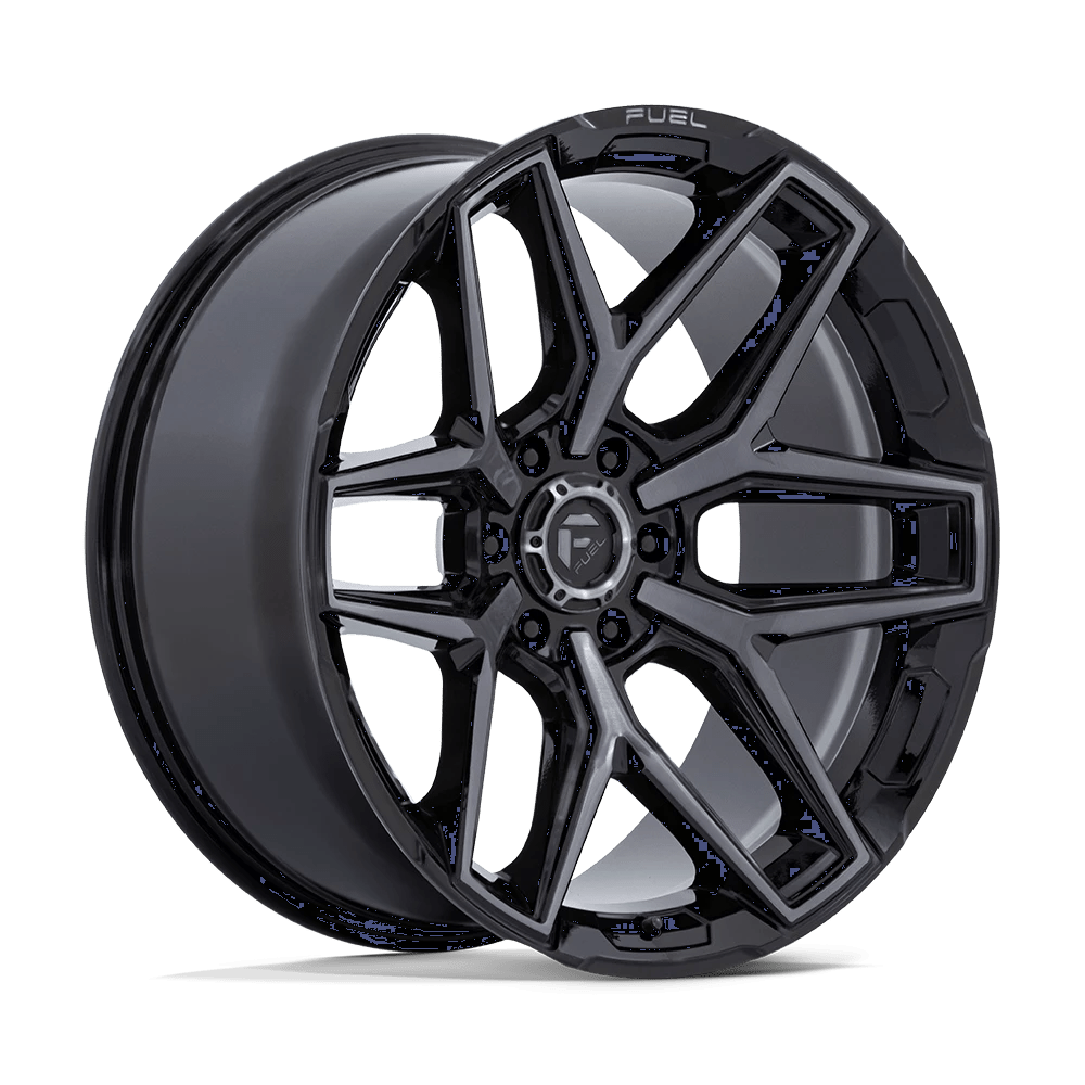 Fuel 1PC FLUX Wheel | Gloss Black Brush Fc Gray Ddt