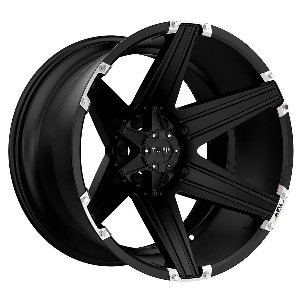 Tuff T12 Wheel | Satin Black W/ Brushed Inserts