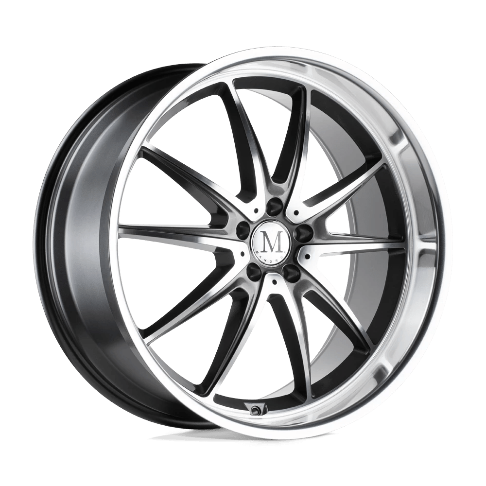 Mandrus ARGENT Wheel | Gloss Gunmetal W/ Mirror Cut Face