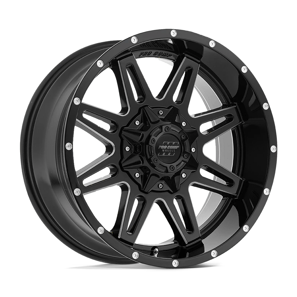 Pro Comp PA42 BLOCKADE Wheel | Gloss Black Milled